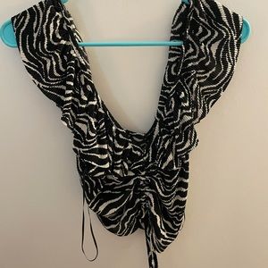Zara zebra cinched crop
